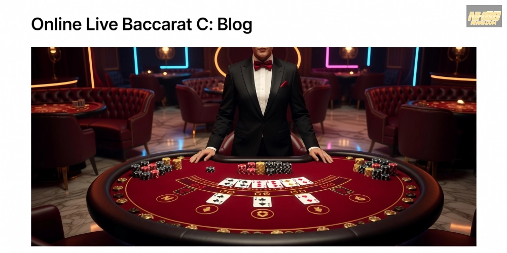 Minh họa giao diện baccarat live casino nh88 với dealer thực tế và bàn chơi chuyên nghiệp