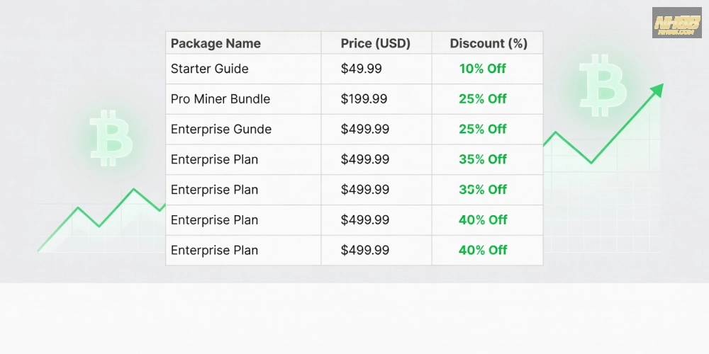 Bảng giá các gói hướng dẫn đào bitcoin nh88 cập nhật năm 2025 với ưu đãi hấp dẫn