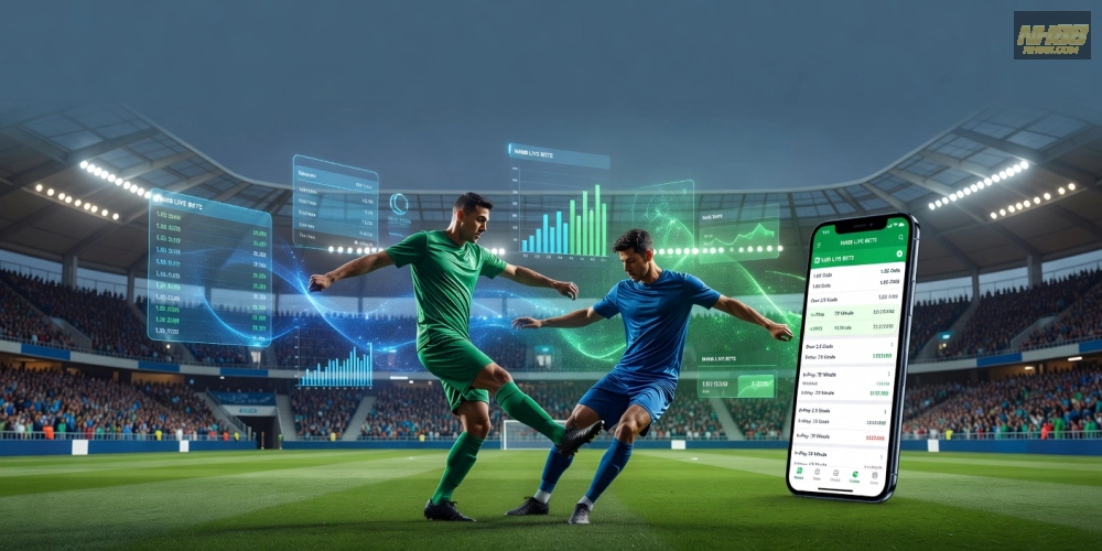 Hình minh họa khái niệm cá cược thể thao trên nền tảng NH88 uy tín năm 2025.