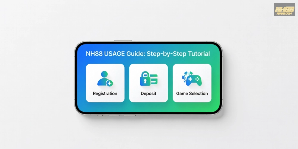 Minh họa khái niệm hướng dẫn sử dụng nh88 qua giao diện nền tảng thân thiện