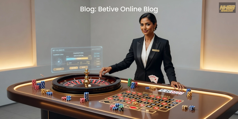 Hình minh họa giao diện live casino free nh88 với dealer chuyên nghiệp và bàn chơi roulette